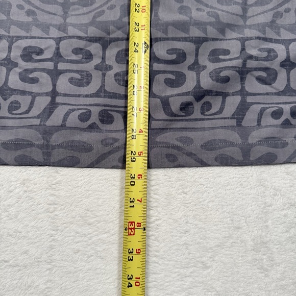 Quick Silver Waterman Collection Shirt Mens Medium Gray All‎ Over Print Camp - Picture 8 of 9